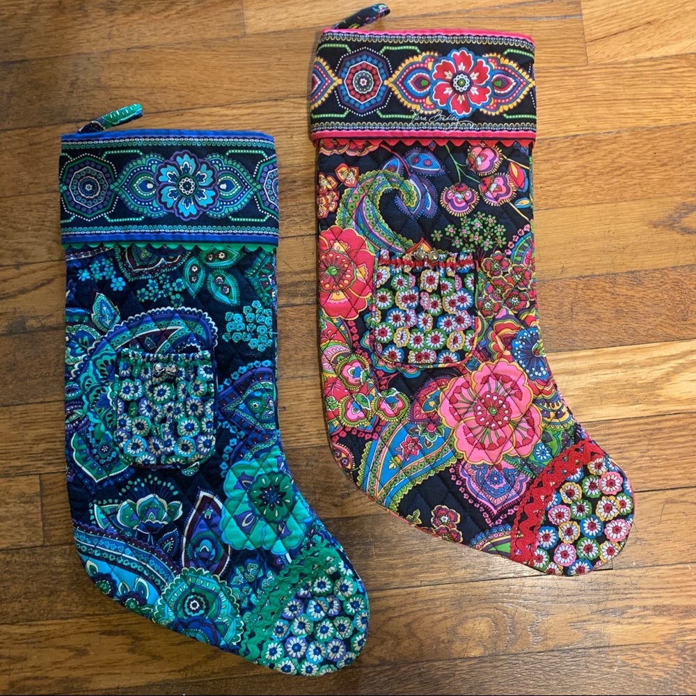 Vera Bradley Christmas Stockings Lot of 2
